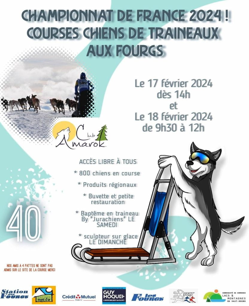 Les Fourgs 2024 Course de Chiens de Traineaux Société Gotiming