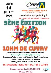 10km cuvry inscription